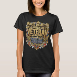 Camiseta Orgullosa Hija De Un Veterano De Los Estados Unido