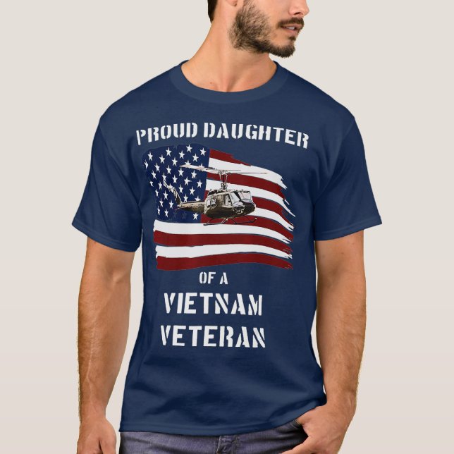 Camiseta Orgullosa hija de un veterano de Vietnam (Anverso)