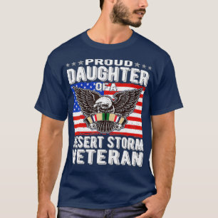 Camiseta Orgullosa Hija De Veterana Tormenta Del Desierto