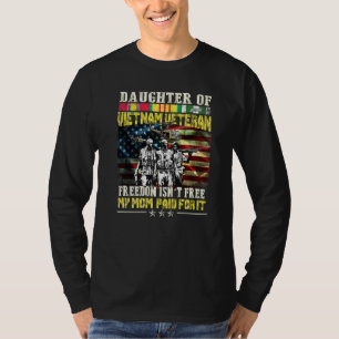 Camiseta Orgullosa hija de veterano de Vietnam Mamá La libe