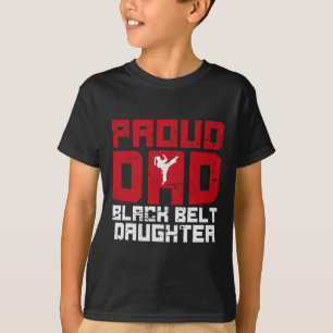 Camiseta Orgullosa hija del cinturón negro de papá divertid