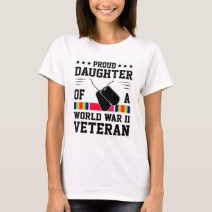 Camiseta Orgullosa Hija Del Veterano De La Segunda Guerra M