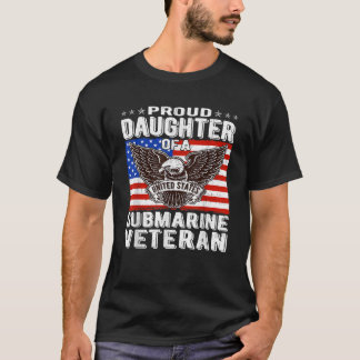 Camiseta Orgullosa Hija Del Veterano Submarino Patriótico M