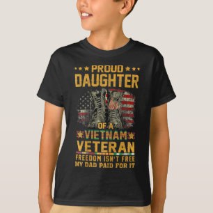 Camiseta Orgullosa Hija Del Veterano Vietnamita Patriótico 