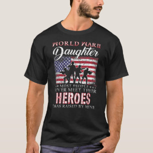 Camiseta  Orgullosa hija veterana de la Segunda Guerra Mund