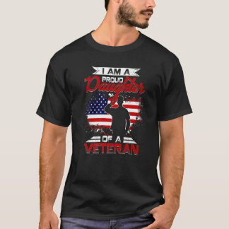 Camiseta Orgullosa Hija Veterano Nada Asusta Patriótico Ve