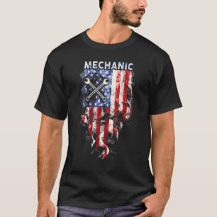 Camiseta Orgullosa independencia mecánica de la bandera est