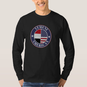 Camiseta Orgullosa insignia yemení-estadounidense - Bandera