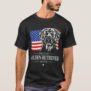 Camiseta Orgullosa Lector de Oro Mamá Bandera Americana Pat