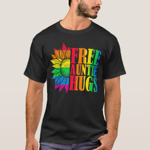 Camiseta Orgullosa Lgbt Free Auntie Abrazos Lgbt Costume Lg