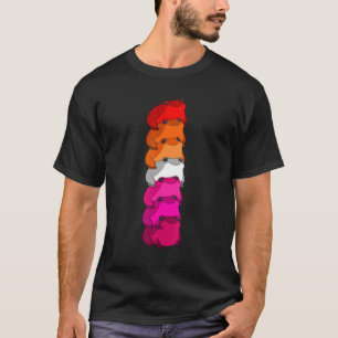 Camiseta Orgullosa Lgbt La Bandera De La Rana Lesbiana