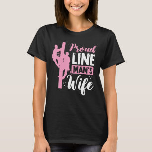 Camiseta Orgullosa Línea Mans Esposa Trabajadora de Cable E