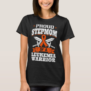 Camiseta Orgullosa Madrastra De Un Guerrero De Leucemia Blo