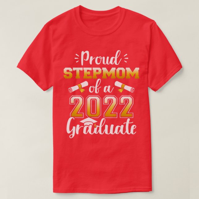 Camiseta Orgullosa madrastra de una clase de graduados de 2 (Diseño del anverso)