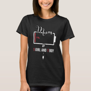Camiseta Orgullosa madre de 1 Chica y 1 niño de 1000 hijos