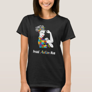 Camiseta Orgullosa Madre de Autismo Mes del Día Mundial de 