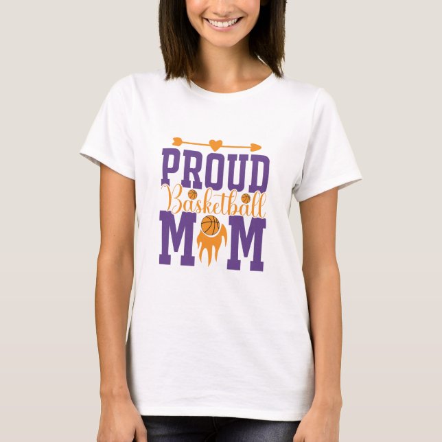 Camiseta Orgullosa madre de baloncesto  (Anverso)