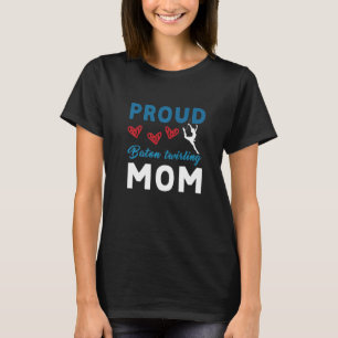 Camiseta Orgullosa madre de batonista que hace girar el bas