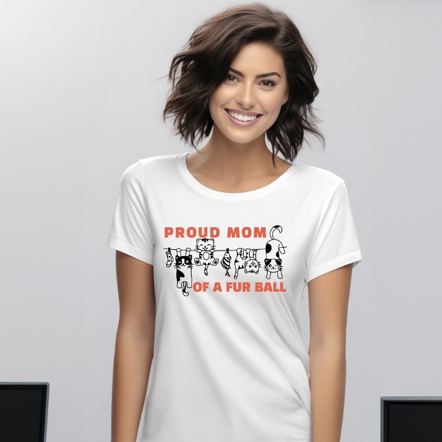 CAMISETA ORGULLOSA MADRE DE BOLA DE CERDO ORGULLOSA MAMÁ (PROUD CAT MOM SHIRT)