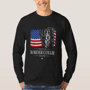 Camiseta Orgullosa Madre de Border Collie Bandera Americana
