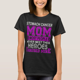Camiseta Orgullosa Madre de Cáncer de Estómago Crié al Mío