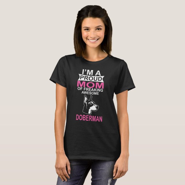 Camiseta Orgullosa madre de DoberMan (Anverso completo)