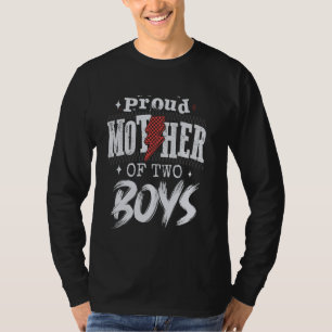 Camiseta Orgullosa madre de dos hijos de hijos en el Día de