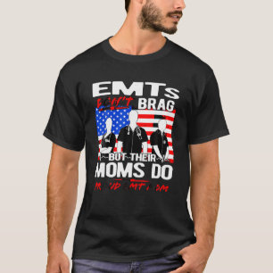 Camiseta Orgullosa madre de EMT estadounidense bandera Funn