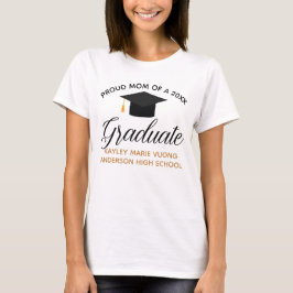 Camiseta Orgullosa madre de graduación de Personalizado gra