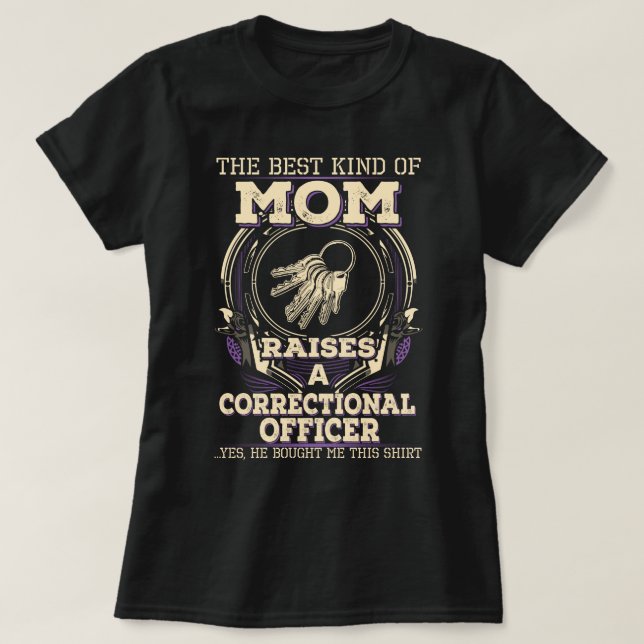Camiseta Orgullosa madre de oficial correccional (Diseño del anverso)