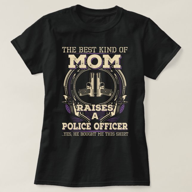 Camiseta Orgullosa madre de oficial de policía (Diseño del anverso)