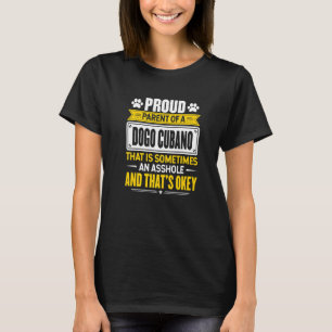 Camiseta Orgullosa Madre De Papá, Dueña De Perro De Dogo Cu