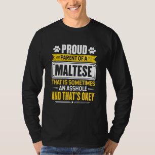 Camiseta Orgullosa Madre De Papá, Propietario De Perro Malt