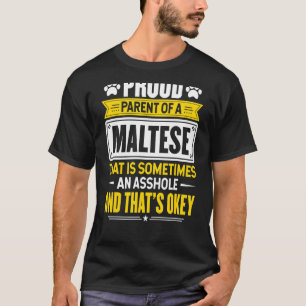 Camiseta Orgullosa Madre De Papá, Propietario De Perro Malt