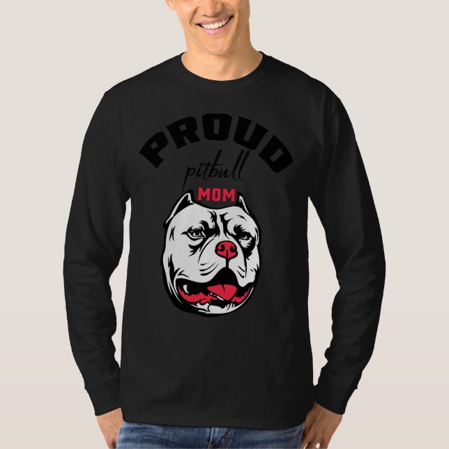 Camiseta Orgullosa madre de Pitbull 393 (Anverso)