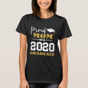 Camiseta Orgullosa madre de un blanco graduado en 2020