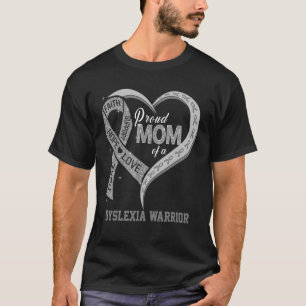Camiseta Orgullosa Madre De Un Cinta Guerrera Dislexia