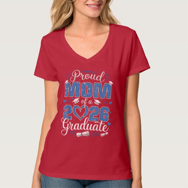 Camiseta Orgullosa Madre De Un Graduado De La Promoción De  (Anverso)
