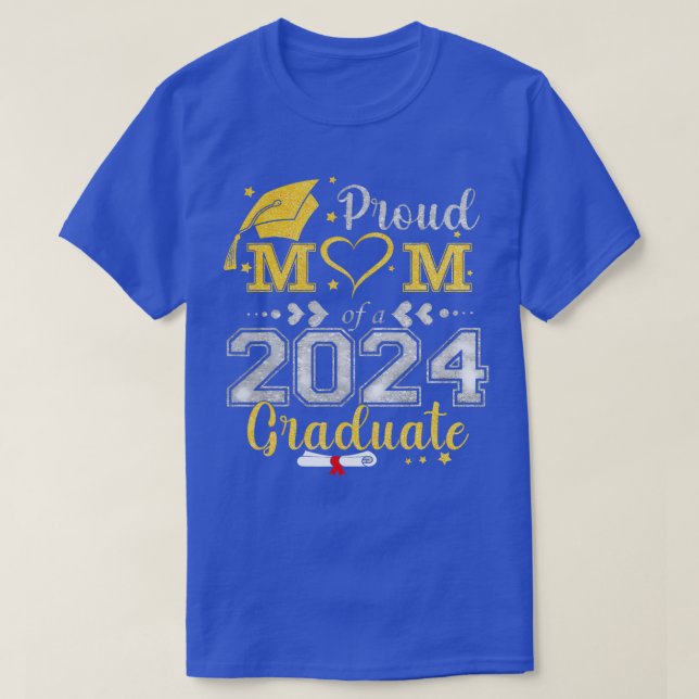 Camiseta Orgullosa Madre De Un Graduado Superior De 2024 En (Diseño del anverso)