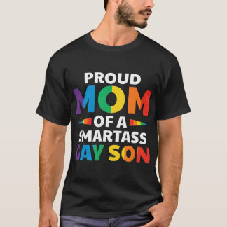 Camiseta Orgullosa Madre De Un Hijo Gay Inteligente Aliado