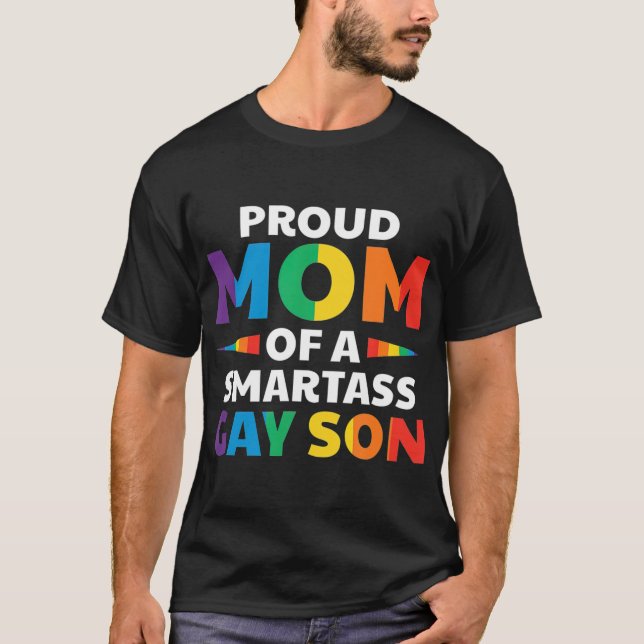 Camiseta Orgullosa Madre De Un Hijo Gay Inteligente Aliado  (Anverso)