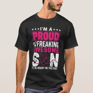 Camiseta Orgullosa madre de un infame e impresionante hijo
