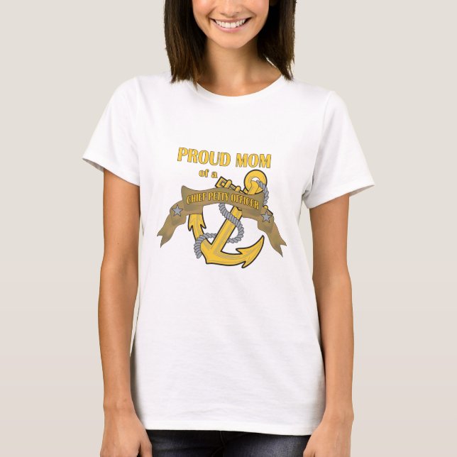 Camiseta Orgullosa madre de un jefe de policía (Anverso)