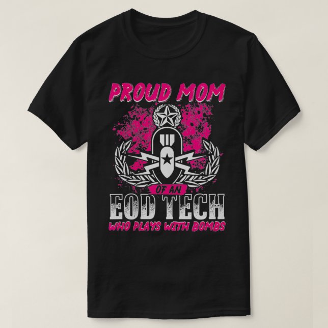Camiseta Orgullosa madre de una dispo de artefactos explosi (Diseño del anverso)