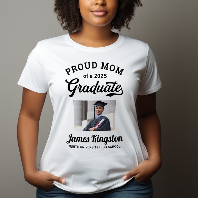Camiseta Orgullosa madre de una foto de un Personalizado bl (Subido por el creador)