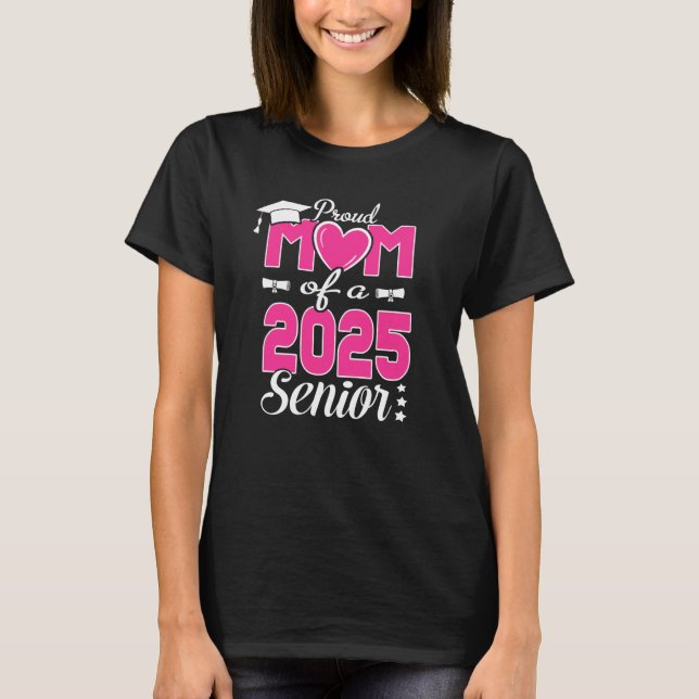 Camiseta Orgullosa Madre De Una Graduación Cardíaca Superio (Anverso)