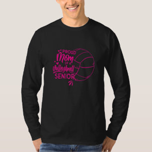 Camiseta Orgullosa madre de una senior de voleibol 2023