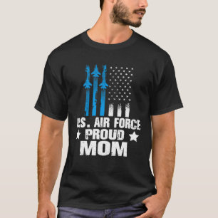 Camiseta Orgullosa madre de veteranos militares de la fuerz