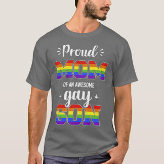 Camiseta Orgullosa madre del asombroso hijo gay, arcoíris, 