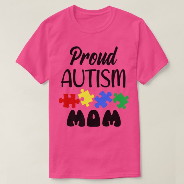 Camiseta Orgullosa madre del autismo 1 (Diseño del anverso)